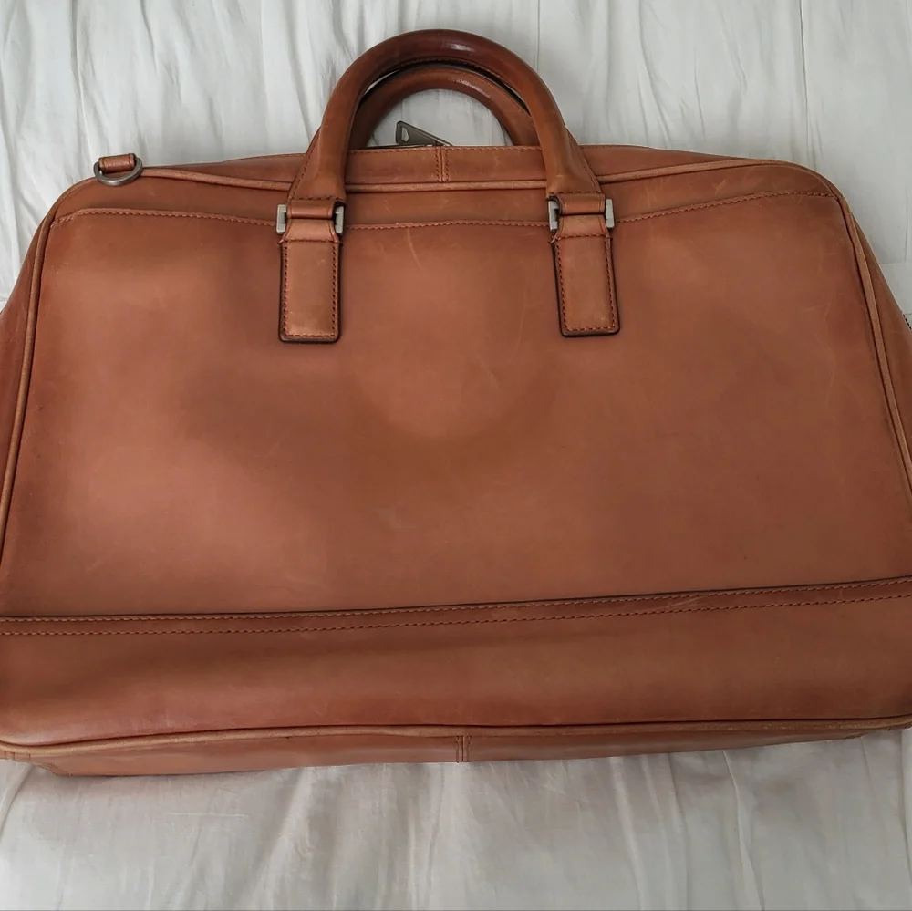 Jack Spade Fulton Leather Darrow Briefcase Laptop Bag